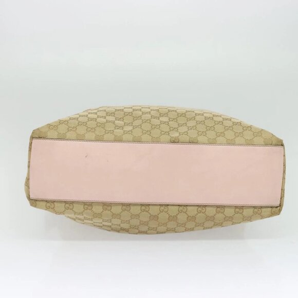 GUCCI GG Canvas Tote Bag Beige Gold 131233 Auth 121682 - Picture 6 of 15